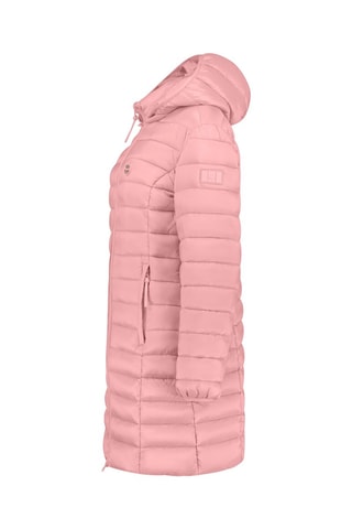 Blusão comprido com capuz Akitalana - Rosa
