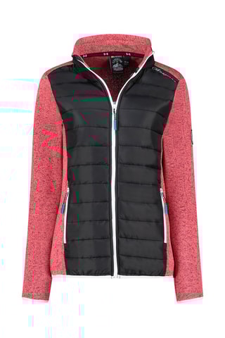 Casaco polar Tirexana - Coral e preto