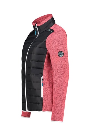 Casaco polar Tirexana - Coral e preto