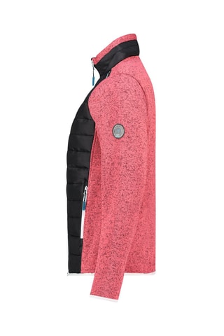 Casaco polar Tirexana - Coral e preto