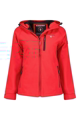 Casaco com capuz Softshell Tacerana - Vermelho
