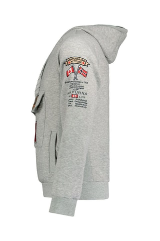 Sweat com capuz Gymana Cinzento-claro mesclado