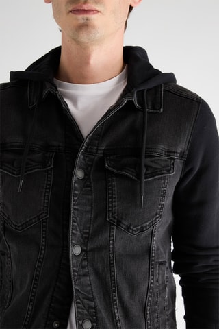 Veste bi-matière - Noir