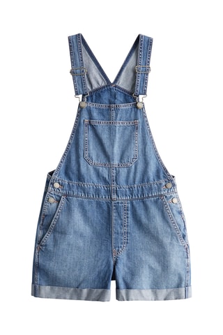 Salopette short en jean - Ciel
