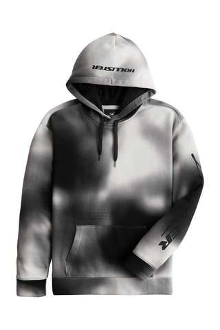 Sweat polaire tie and dye - Noir et blanc