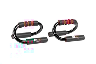 Suporte para flexões Preto e vermelho