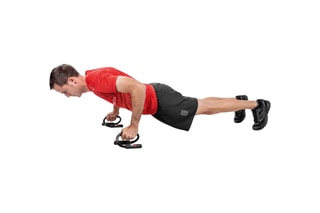 Suporte para flexões Preto e vermelho