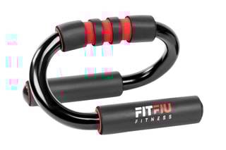 Suporte para flexões Preto e vermelho