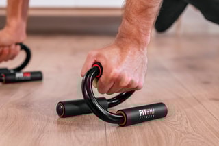 Suporte para flexões Preto e vermelho