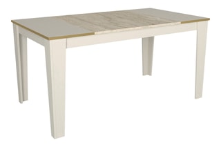 Table à manger Veyron - Gris clair et beige