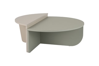 2 tables basses gigognes Orion - Vert et beige