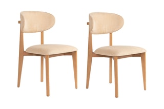 2 chaises Lionte - Naturel et beige