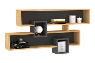 Etagère murale 2 niveaux Karen - 120 x 72,2 x 22 cm