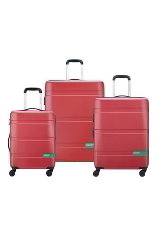 Set de 3 valises (S/M/L) - Rouge - 55 / 66 / 76 cm - 34/65/93 l - Cadenas TSA - Rouge