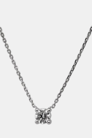 Colar Brillant d'amour - Ouro branco e diamante