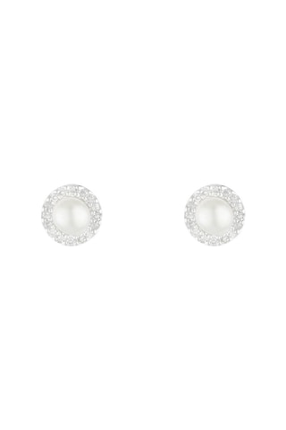 Puces Joli Perles enchantées - Or blanc et diamants 