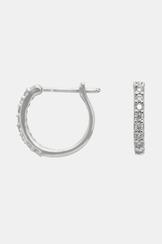 Créoles Pétillantes - Or blanc et diamants