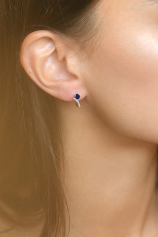 Boucles d’oreilles Beau Saphir - Or blanc, diamants et saphirs