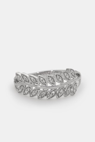 Anel Feuillage Lumineux - Ouro branco e diamantes