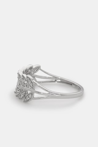Anel Feuillage Lumineux - Ouro branco e diamantes