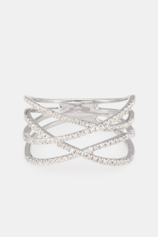 Anel Entrelacs Lumineux - Ouro branco e diamantes