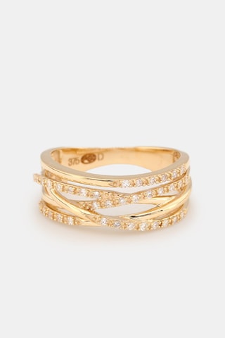 Anel Entrelacs Eternel - Ouro amarelo e diamantes