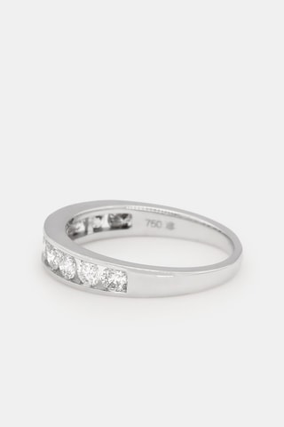Bague Alliance Rail - Or blanc et diamants