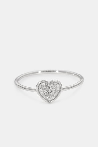 Anel Coeur Tendresse - Ouro branco e diamantes
