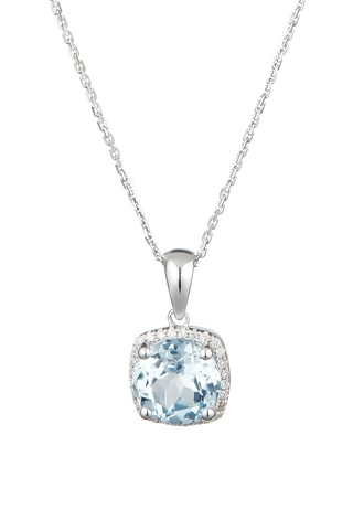Pendente Delicate Topaze - Ouro branco, diamantes e topázio
