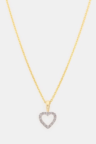 Pendentif Mini cœur - Or jaune et diamants