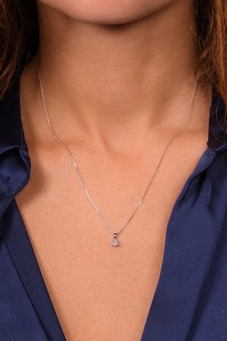 Pendente Mon Diamant GM - Ouro branco e diamante