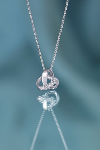 Pendente Noeud Elégance - Ouro branco e diamantes