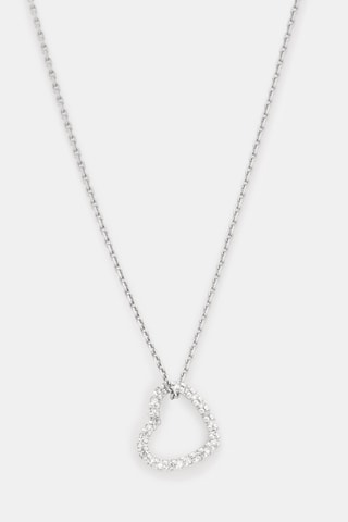 Pendente Joli Coeur PM - Ouro branco e diamantes
