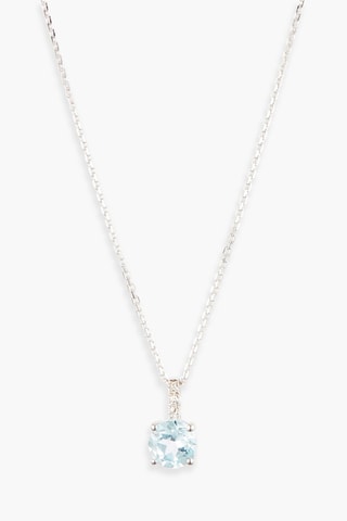 Pendente Blue light   Ouro branco, diamantes 0,01 quilates/2 e topázio 0,95 quilates