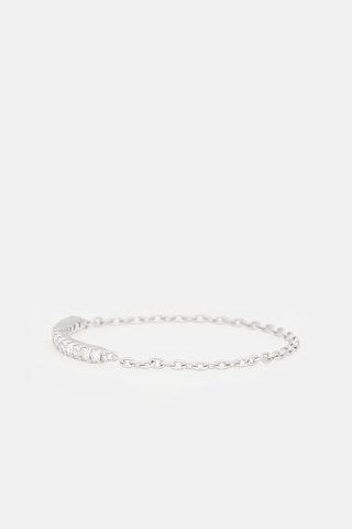 Anel corrente - Ouro branco e diamantes