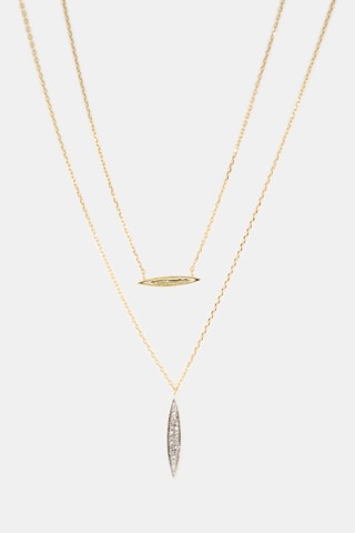Collier double-rang Marcelia Or jaune et diamants