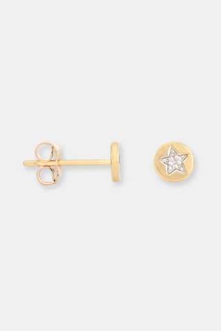 Brincos Ouro amarelo e diamantes