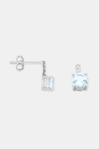 Puces Blue light   Or blanc, topazes et diamants