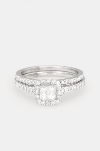 Alliance et solitaire Brillant Duo Or blanc et diamants