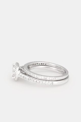 Alliance et solitaire Brillant Duo Or blanc et diamants