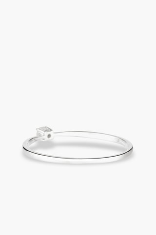 Verlovingsring Solitaire Délicat Witgoud en Diamant