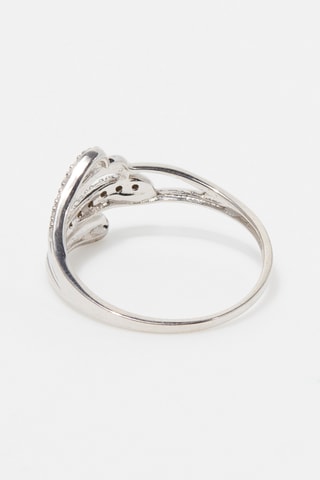 Ring Double Vagues 
Witgoud en Diamanten