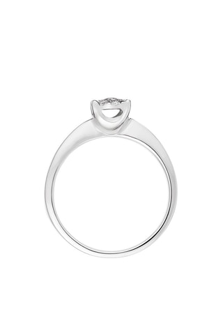 Anel Brilhante Lucia Ouro branco e diamantes