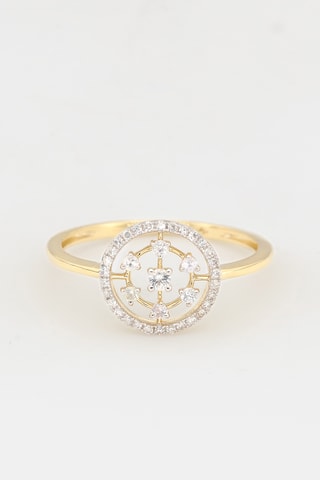 Anel Joeline Ouro amarelo, diamantes e safiras