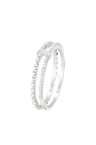 Anel For Life 
Ouro branco e diamantes