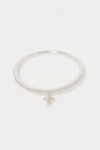 Anel Petite Croix Ouro branco e diamantes