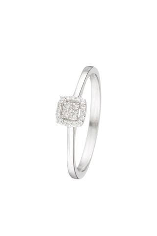 Anel Marry Me Ouro branco e diamantes 0,05 quilates