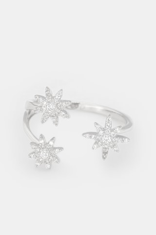 Anel Bouquet glacé Ouro branco e diamantes