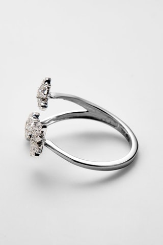 Anel Bouquet glacé Ouro branco e diamantes