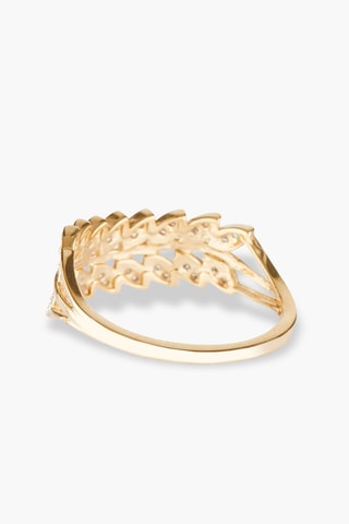 Anel Feuillage Lumineux Ouro amarelo e diamantes